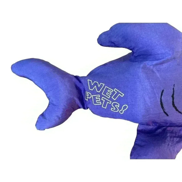 Puffalump Shark Purple 18" 1990s Malibu Fun Bath Pool Plush Toy Wet Pets Medium - Picture 2 of 10